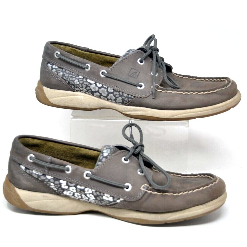 SPERRY TOP SIDER Boat Shoes Women's Size 9 M Italic Intrepid Brown Leather